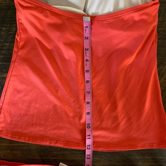 Michael Kors MK Charm Logo Orange Halter Tankini Swimsuit 2pc Set - Picture 7 of 13